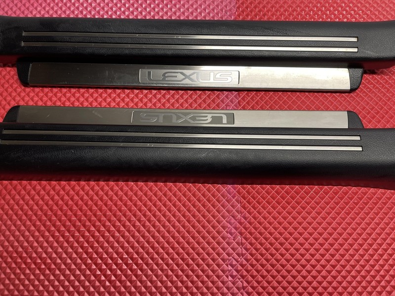 2010 - 2017 LEXUS LS460 DOOR SILL SCUFF PLATE SET ASSEMBLY BLACK OEM TESTED