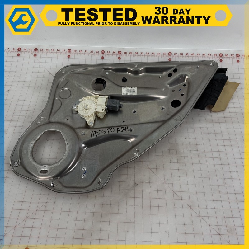 08-16 Mercedes C-E-class REAR RIGHT DOOR WINDOW REGULATOR W/ PANEL OEM
