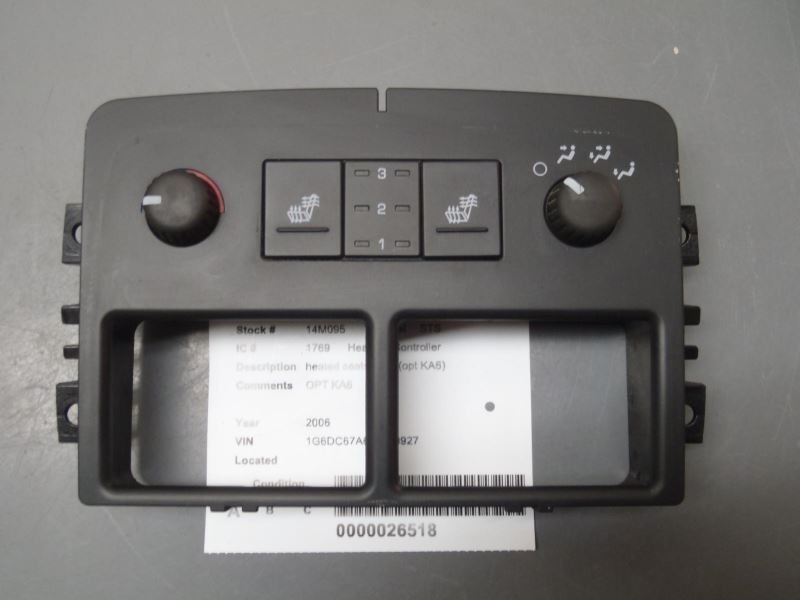 Rear AC Heat Temperature Climate Control Fits 2005-2011 Cadillac STS 43984