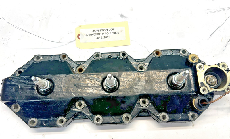 JOHNSON OUTBOARD V6 200HP CYLINDER HEAD WITH TEMP SWITCH - 0436892