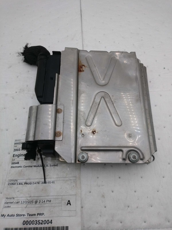 2003 Audi A4 1.8L Engine Control Module ECM 8E0909528BX OEM Used 58K Miles