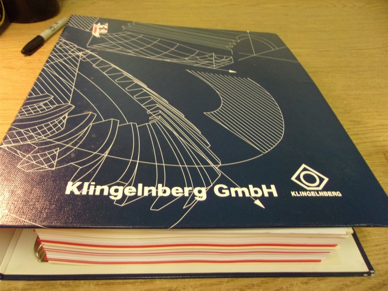 Klingelnberg Gmbh Supplier Documents Machine-N 291664 *FREE SHIPPING*