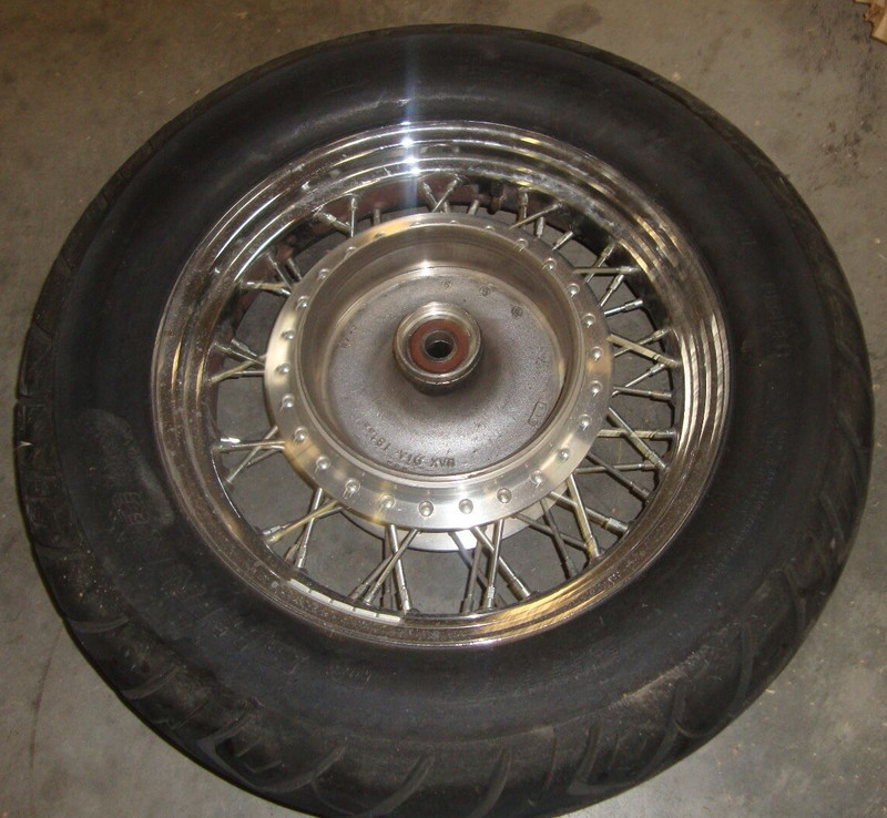 2007 Honda Shadow VT750 VT 750 Spirit Rear Rim Tire Wheel Spoked 160/80-15 15"