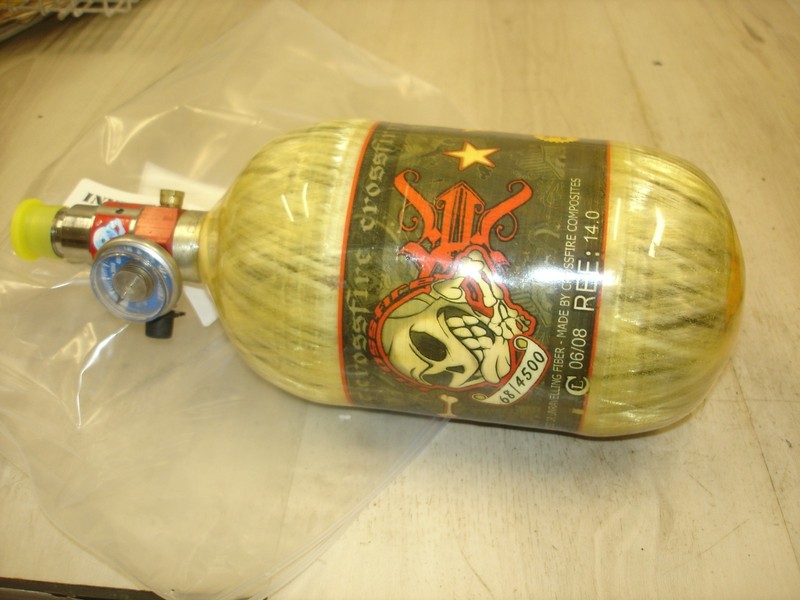 Crossfire45CI/4500 PSI Paintball Full Graphic Air Tank Carbon READ DESCRIPTION
