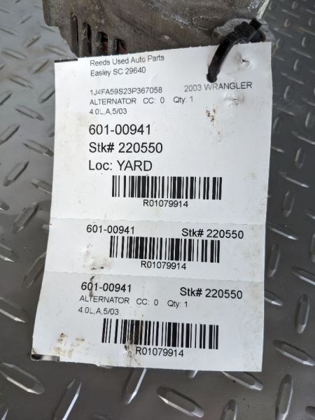 Alternator Fits 01-06 WRANGLER 1079914