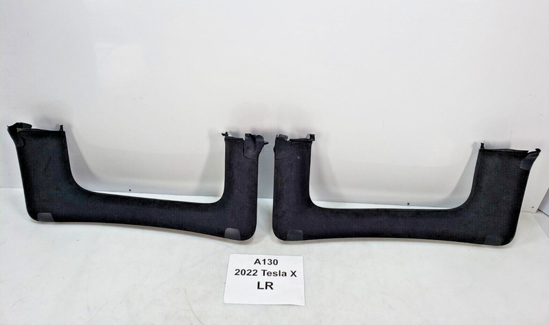 ✅ 21-23 OEM Tesla Model X Rear Passenger Driver Side Falcon Door Upper Trim SET