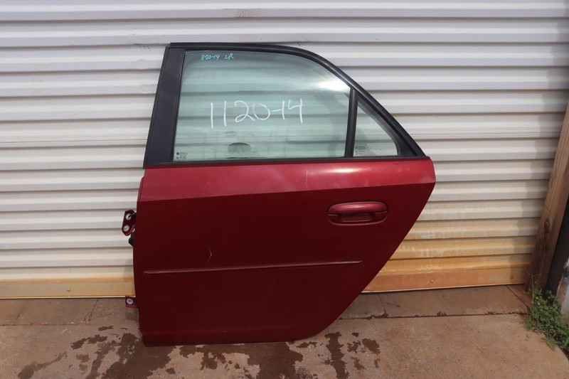 2003-2005 CADILLAC CTS REAR LEFT SIDE DOOR SHELL PANEL RED W/ GLASS OEM