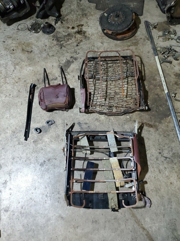 Mercedes Benz 380SL R107 W107seat spring set w/hinges and headrest passenger