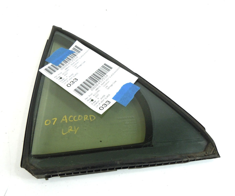 2003-2007 Honda Accord Sedan Rear Door Window Vent Glass Driver Left OEM