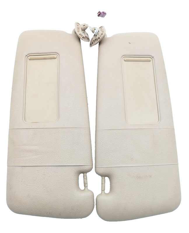 BMW E46 330I Coupe Sedan Interior Sun Visor Pair Beige Leather OEM