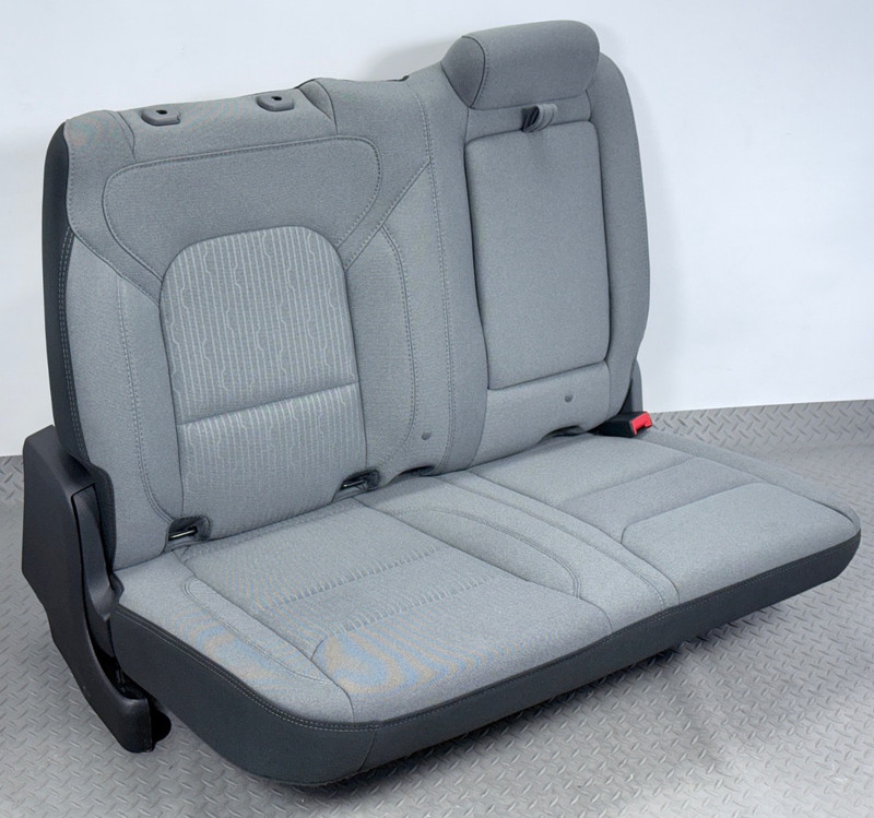 ✅ 19-26 RAM 1500 5th Gen CREW CAB OEM REAR RIGHT CLOTH SEAT Gray 2nd ROW ARMREST