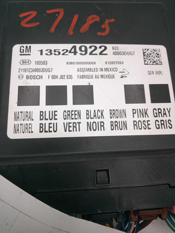 2018 Chevrolet Equinox Body Control Module OEM 13522387 Brown 90K Miles