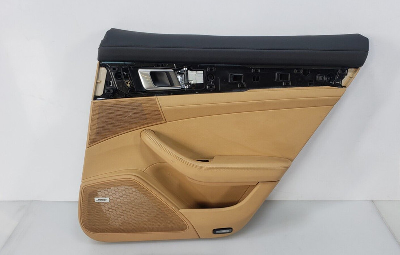 ✅ 17-22 OEM Porsche Panamera 971 Rear Passenger Door Card Panel Beige Tan Sand
