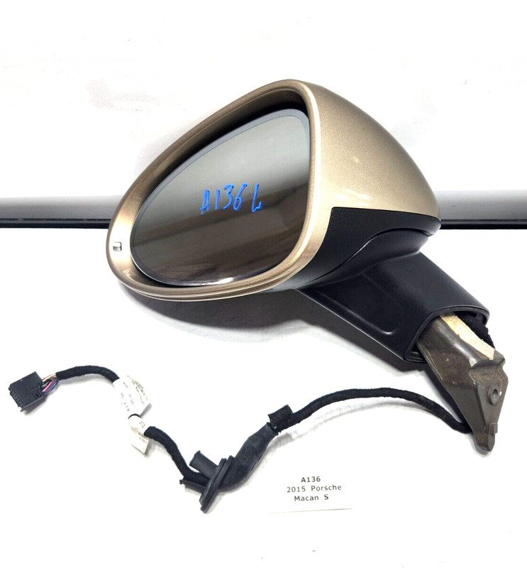 ✅ 15-18 OEM Porsche Macan S 95B Left Driver Side Rear View Door Mirror Gold U8