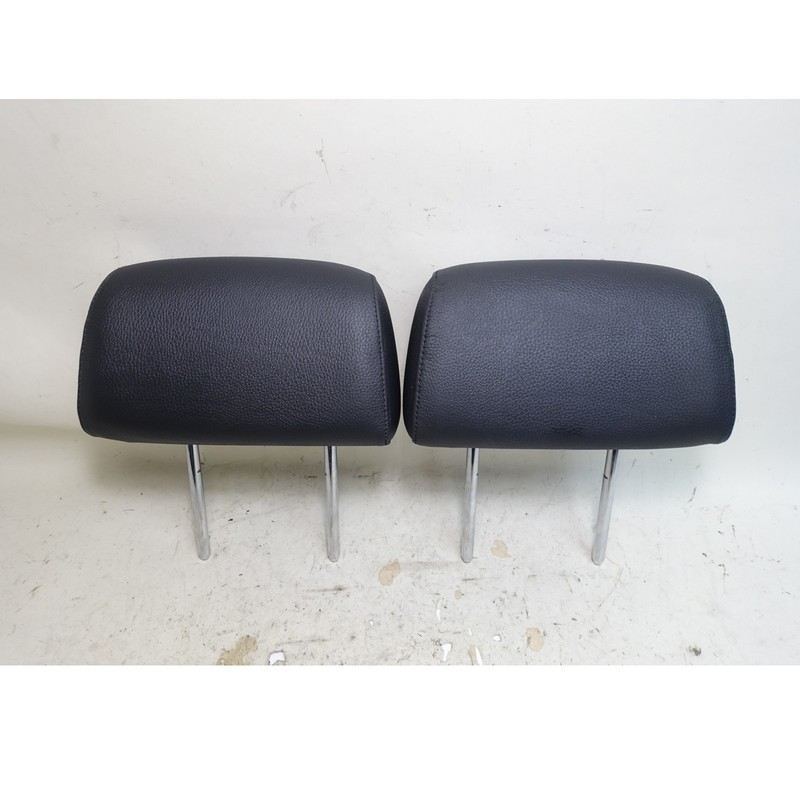 2008-2013 BMW E88 1-Series Convertible Rear Seat Headrest Pair Black Leather OEM