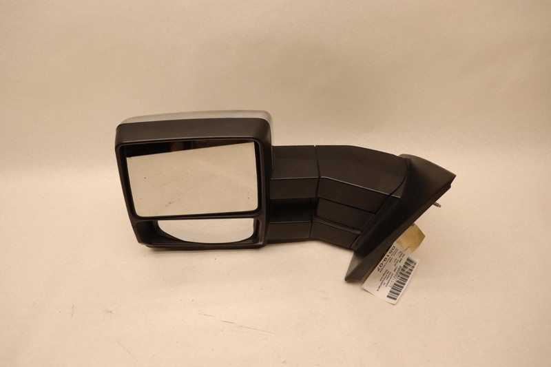 2007-2014 FORD F150 FRONT LEFT DRIVER DOOR POWER MIRROR DUAL ARMS CHROME CAP OEM