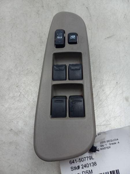 05-07 TOYOTA SEQUOIA DRIVER SIDE FRONT DOOR MASTER SWITCH
