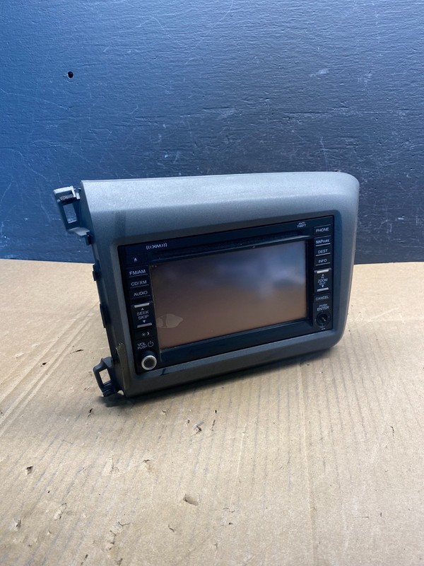 2012 Honda Civic Radio CD Player Screen Display AM/FM 39540-TR2-A01 AD1697 DG