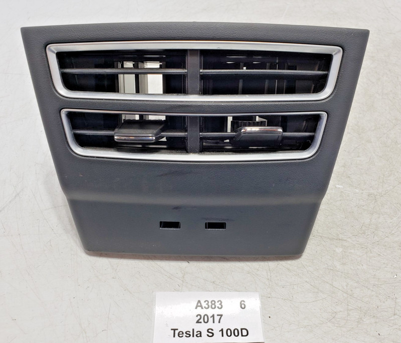 ✅ 16-21 OEM Tesla Model S Center Console Rear Second Row Air Vent Black W/ Trim