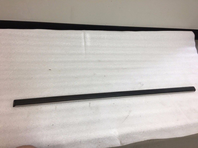 Bumper guard with chrome insert front door middle