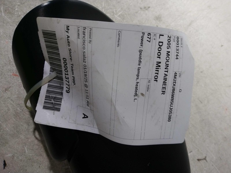 2005 Mercury Mountaineer Left Door Mirror Assembly - Used, 216K Miles
