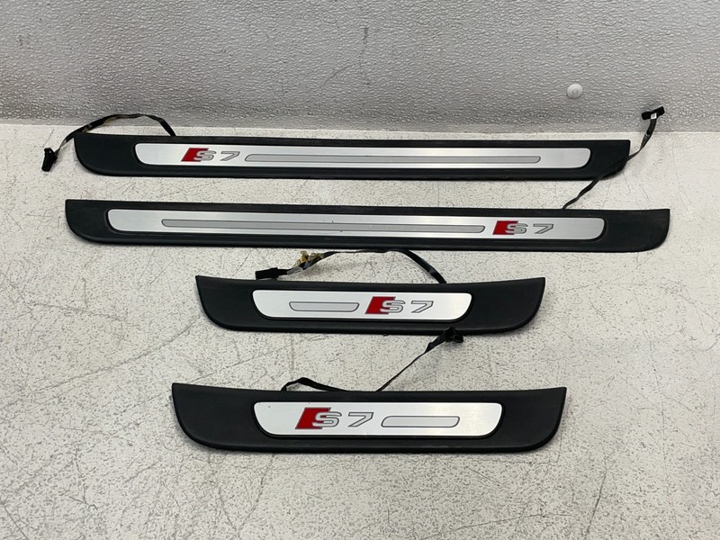 2012-2015 Audi S7 Front Rear Left Right Door Sill Scuff Plate Trim Set 1605 OEM