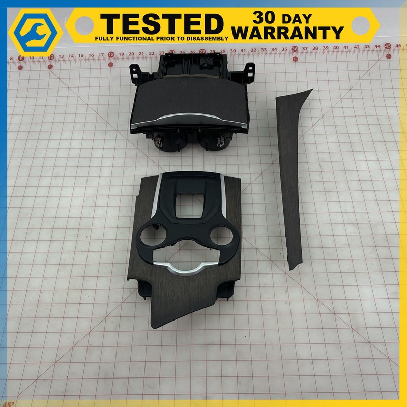 17-19 Alfa Romeo Giulia CENTER CONSOLE STORAGE CUP HOLDER/SHIFTER BEZEL SET OEM