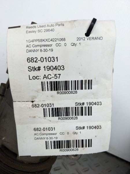AC Compressor Fits 12-13 VERANO 900828