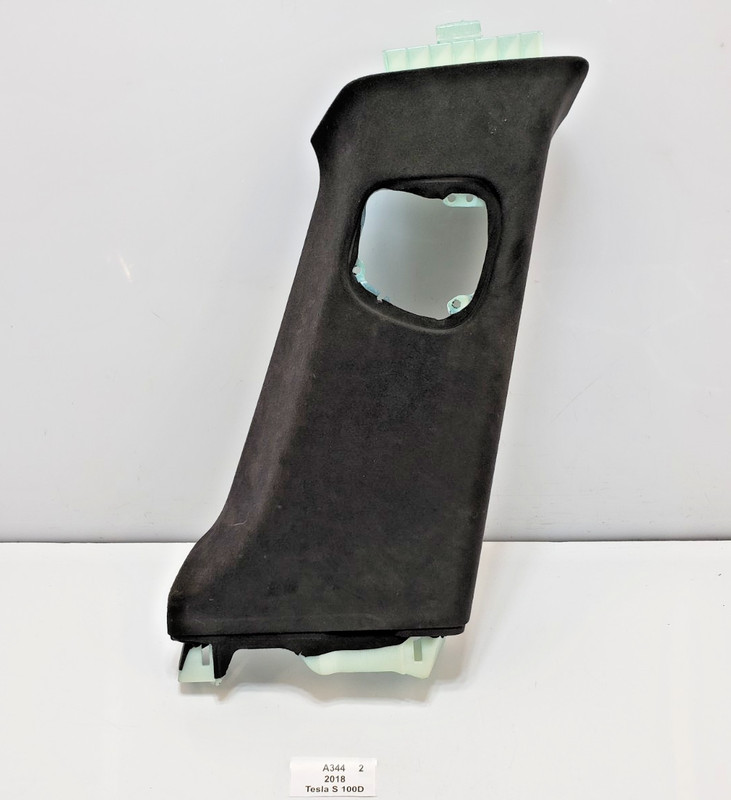 ✅ 12-20 OEM Tesla Model S Right Passenger B Pillar Upper Cover Panel Alcantara