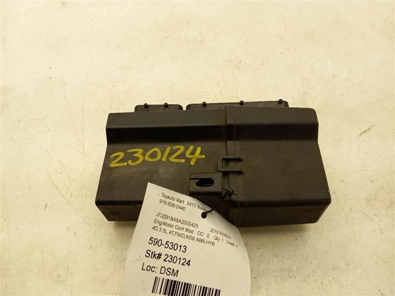 2010 LEXUS RX450H ENGINE ECU ELECTRONIC CONTROL MODULE ASSEMBLY
