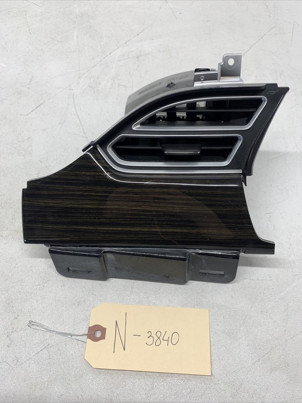 12-16 Tesla Model S Dash LH Side AC Air Vent Grille Trim Obeche Gloss 3840 B154