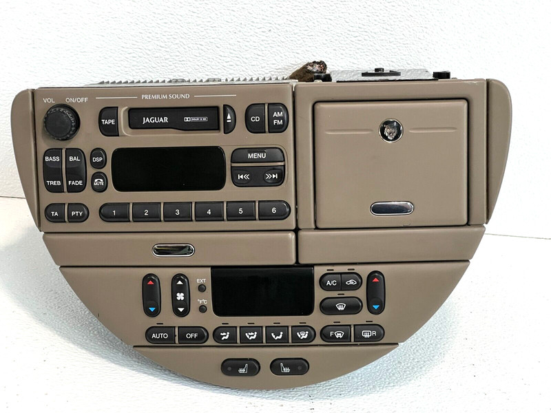 00-02 JAGUAR S-TYPE CASSETTE PLAYER, A/C & HEATER CONTROLS OEM