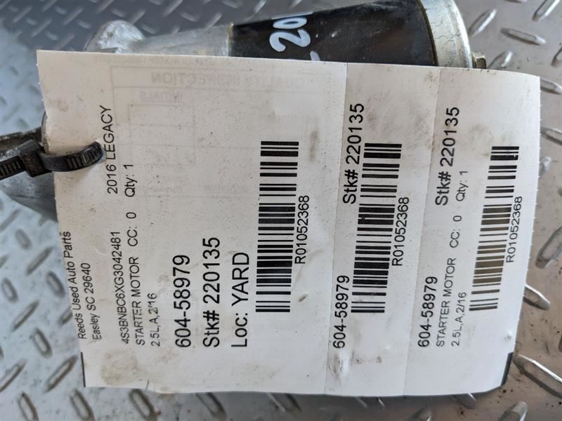 Starter Motor Fits 15-19 LEGACY 1052368