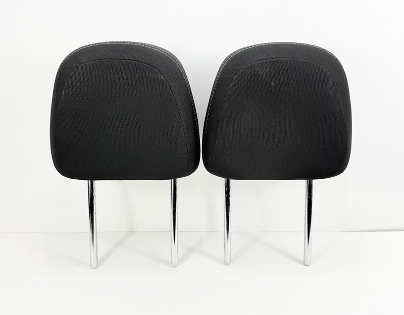 2013-2022 Chevy Trax Front Seat Headrest Set Pair Black Cloth w/ BLUE STITCH OEM