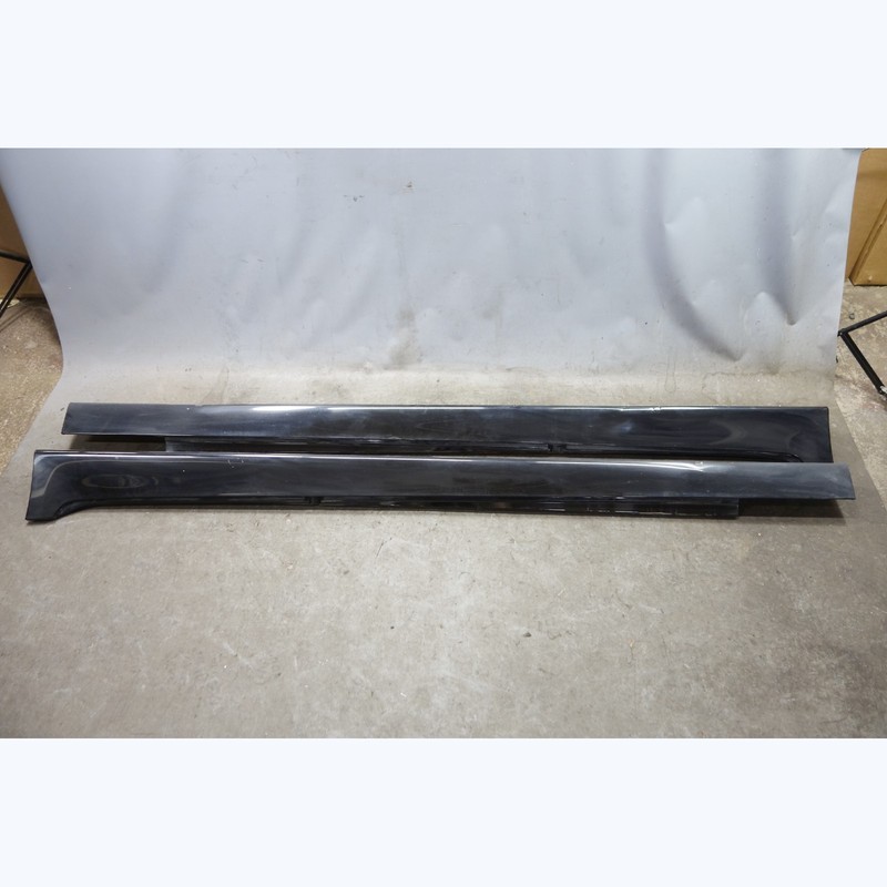 2011-2016 BMW F10 5-Series Outside Side Skirt Rocker Panel Pair Black 2 OEM