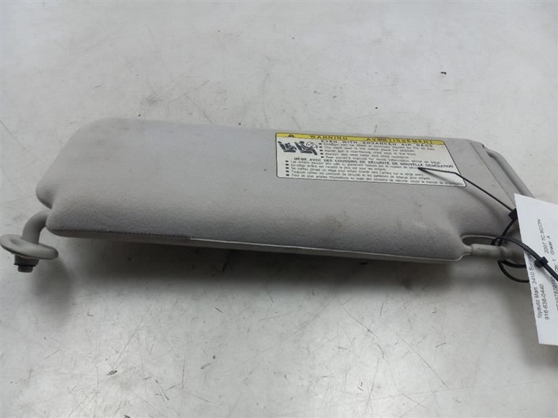 07-10 SCION TC DRIVER SIDE SUN SHADE VISOR