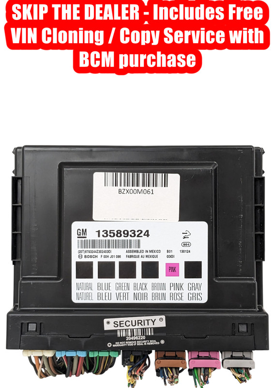 VIN PROGRAMMED PLUG & PLAY BODY CONTROL MODULE CHEVY CRUZE 2013-2017 13589324