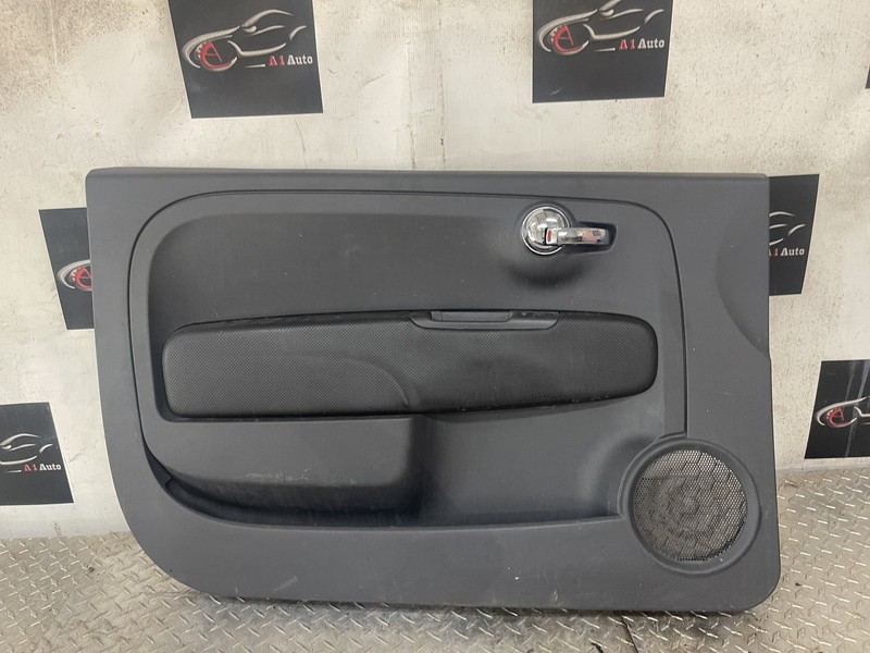 12-19 Fiat 500 Front Driver Left Door Panel Black Oem Tested