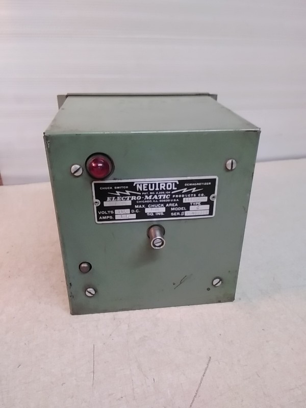 Neutrol Electro-Matic Chuck Switch Demagnetizer Type C 115Volts 1.5 AMPS