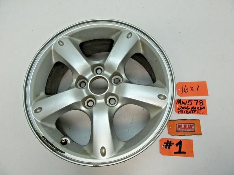 WHEEL 16 X 7 INCH ALUMINUM ALLOY RIM OVAL DIMPLES 5 SPOKE SILVER #1 fits TRIBUTE
