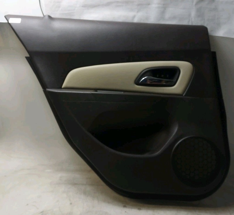 11-15 Chevy Cruze Rear Left Driver Side Door Trim Panel Beige OEM