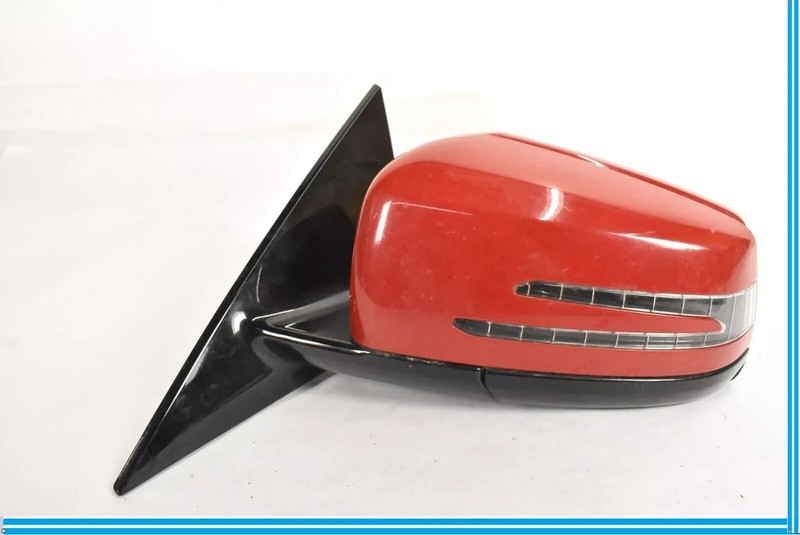 10-17 Mercedes W207 E550 E350 Left Driver Side Rear View Door Mirror Red OEM
