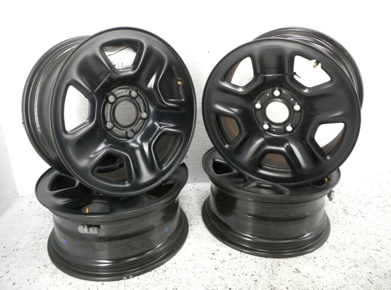 Jeep Wrangler Set of 4 17x7.5 Steel Wheel Rim 5 Spoke Black WD2 OEM 2018-2021