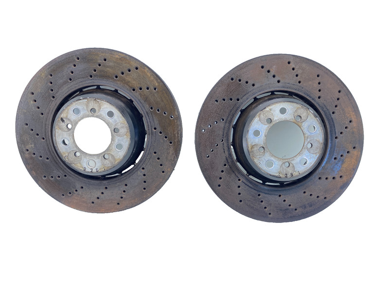 06-10 BMW E60 E63 E64 M5 M6 Front Ventilated Perforated Brake Rotor Disc Set OEM