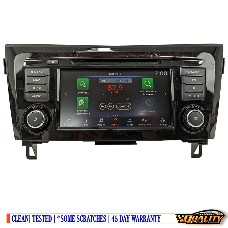17 18 19 Nissan Rogue RADIO GPS Navigation Touch-Screen AM-FM Original SCRATCHES