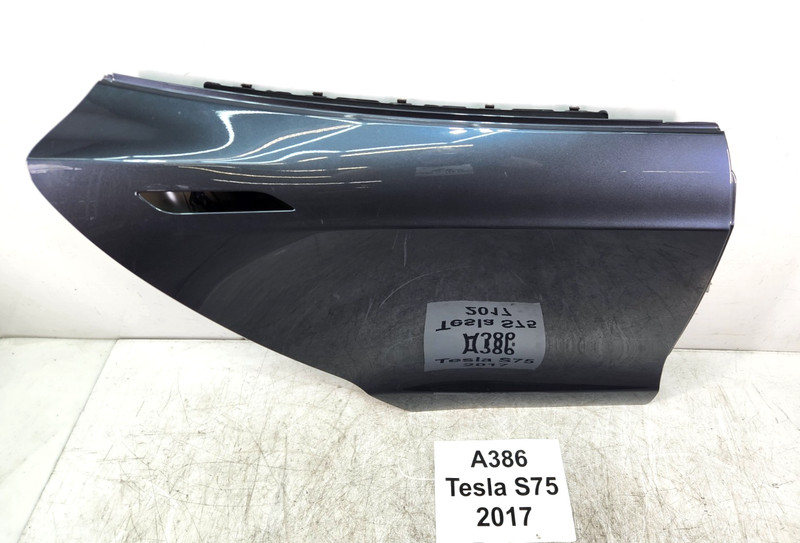 ✅ 16-20 OEM Tesla Model S Rear Right Passenger Door Shell Panel Gray PMNG 41k*