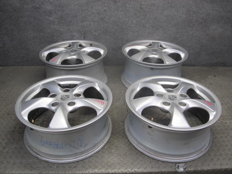 2001-2002 PORSCHE BOXSTER 986 R17 17" WHEEL RIM 17x7J 17x8.5JET48/55 SET OF 4