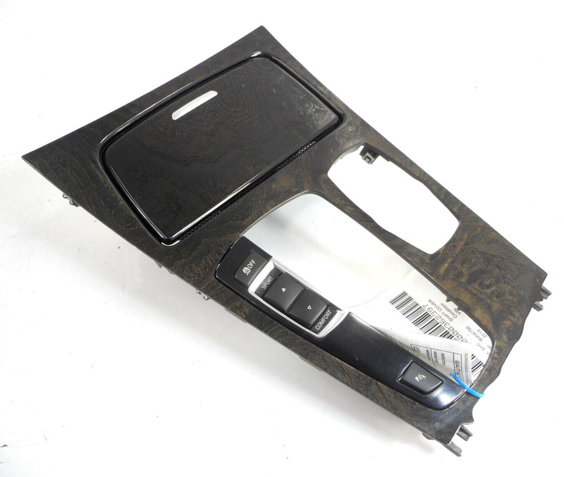 BMW 750i Center Console Shifter Trim Surround Cupholder W/ Switches OEM 2012