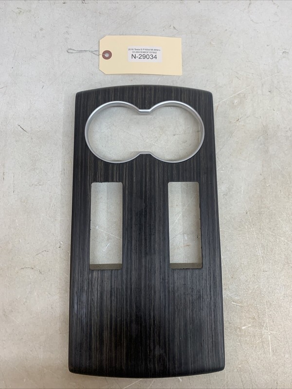 ⚡️12-20 Tesla Model S Center Console Cupholder Trim Obeche Matt OEM 29034 B67
