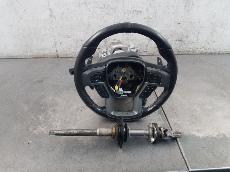 2019 Ford F150 Raptor 4x4 Leather Steering Wheel / Column / Key #3737 C2
